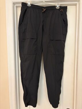 Rei Co-op Pants Mens Large Black Nylon Outdoors Drawstring Hiking Lightweight 32